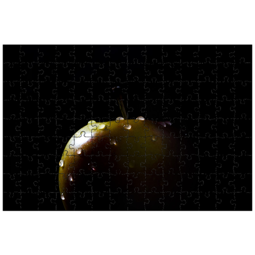 фото Магнитный пазл 27x18см."яблоко, капли, низкий ключ" на холодильник lotsprints
