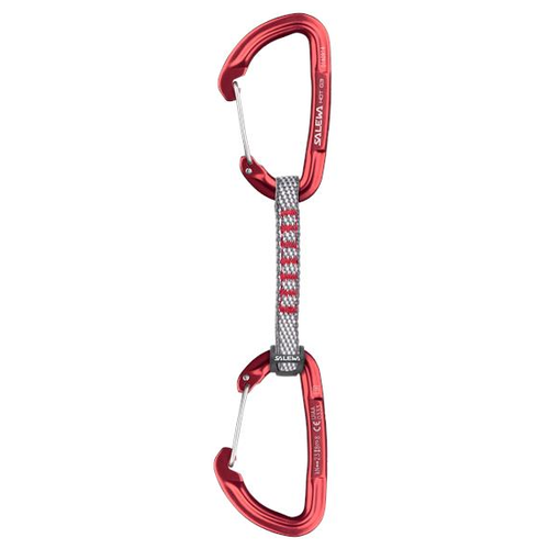 фото Карабин с оттяжкой salewa dyneema hot g3 wire/wire express set red