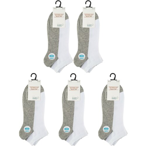 фото Мужские носки morrah, 10 пар, укороченные, размер 39-44, серый, белый