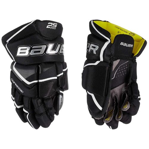 фото Перчатки хоккейные bauer supreme 2s pro s19 yth детские(8 / черно-белые/8)