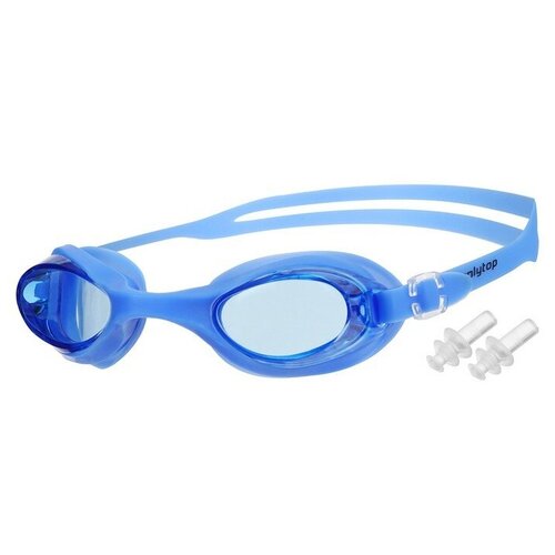 фото Очки для плавания, взрослые + беруши, цвет цвет синий onlytop