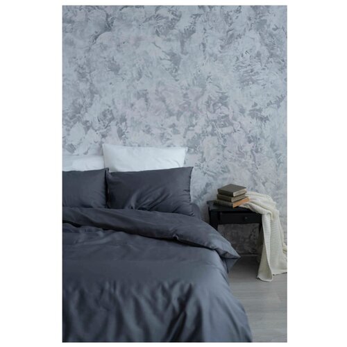 фото Комплект постельного белья siesta home односпальный графит (150х200, 90х200х25, 50х70)