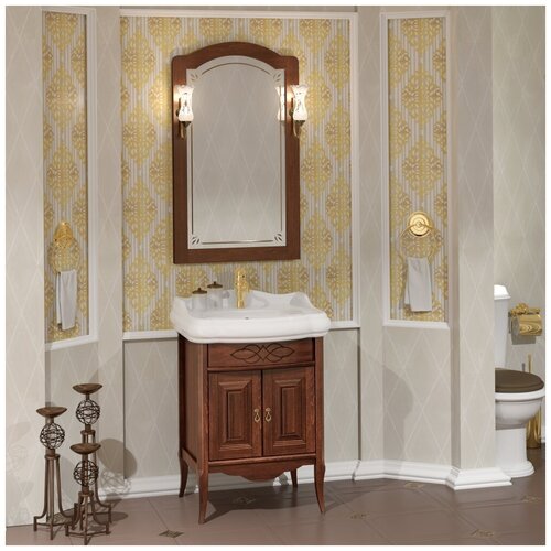фото Мебель для ванной opadiris лоренцо 60 (тумба с раковиной + зеркало)