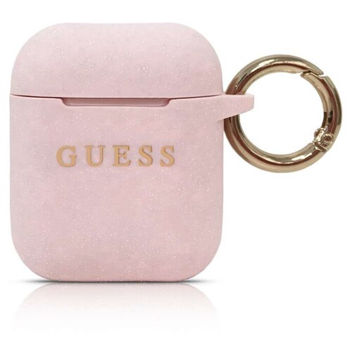 фото Чехол guess для airpods silicone case with ring light pink