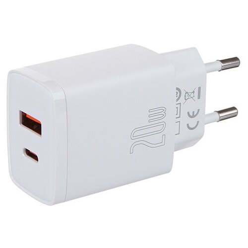 фото Зарядное устройство baseus compact quick charger usb - type-c ccxj-b02 white