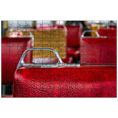фото Магнитный пазл 27x18см."вагон, сиденье, красный" на холодильник lotsprints