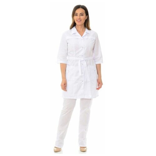 фото Халат медицинский женский "вера" 003.1.0 (52/белый/тиси люкс) medicalwear