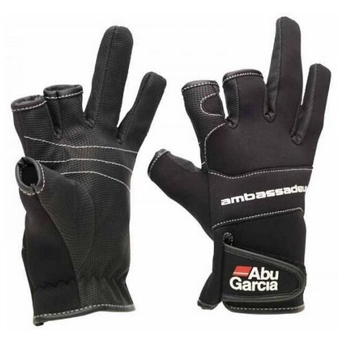 фото Перчатки abu garcia neoprene gloves l black