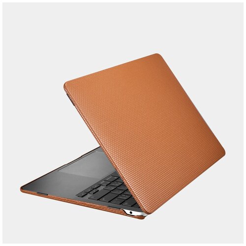 фото Чехол-накладка для macbook air 13 2018-2020 из натуральной кожи, brown icarer