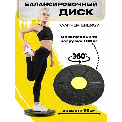 фото Диск балансировочный массажный подушка полусфера для фитнеса, йоги и гимнастики panther energy