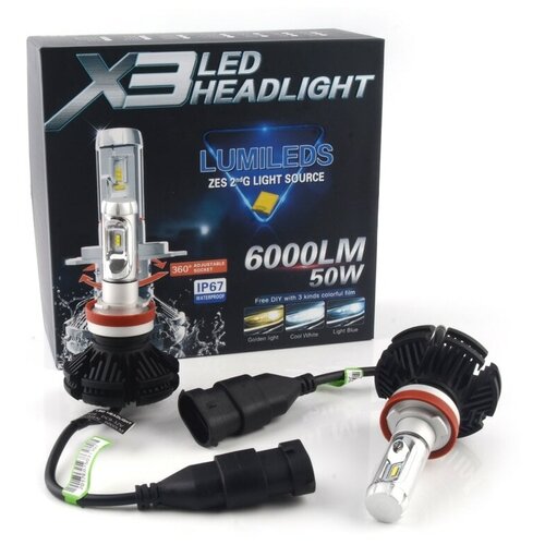 фото Светодиодная лампа x3 led headlight - цоколь h11 ledrive