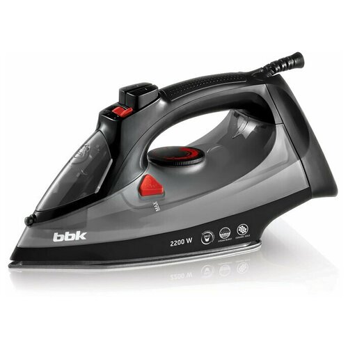 фото Утюг bbk ise-2202 black/dark gray (мощность 2200 вт, паровой удар 100г/мин, длина провода 1,6 м) (ise-2202 (b/dg))