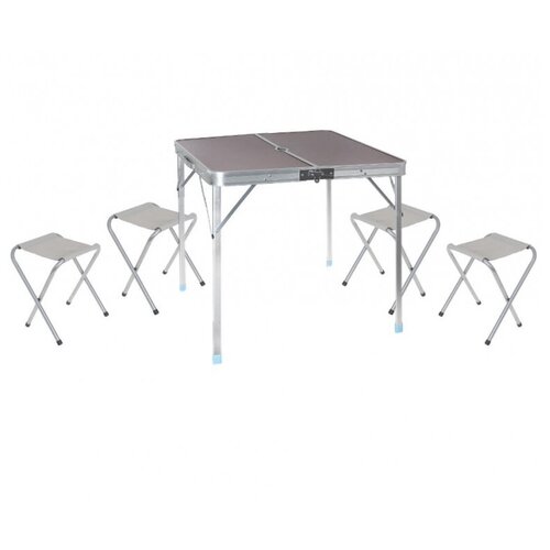 фото Maclay набор туристический складной: стол, размер 81 х 81 х 70 см, 4 стула, размер 43 х 29 х 25 см