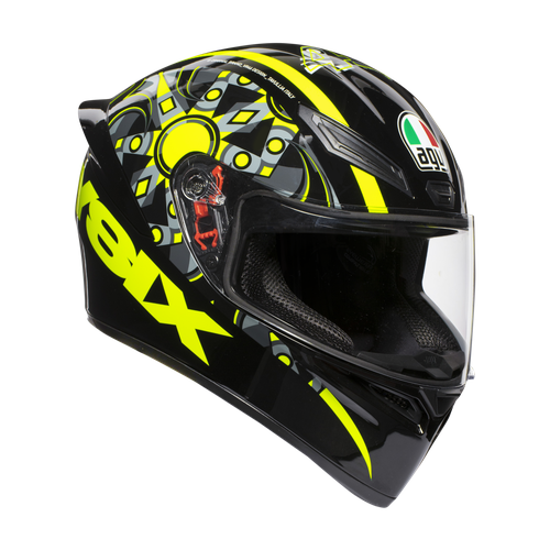 фото Шлем agv k-1 top flavum 46 black/yellow- fluo ms