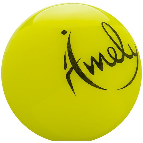 фото Мяч для художественной гимнастики amely agb-301 19 см, желтый