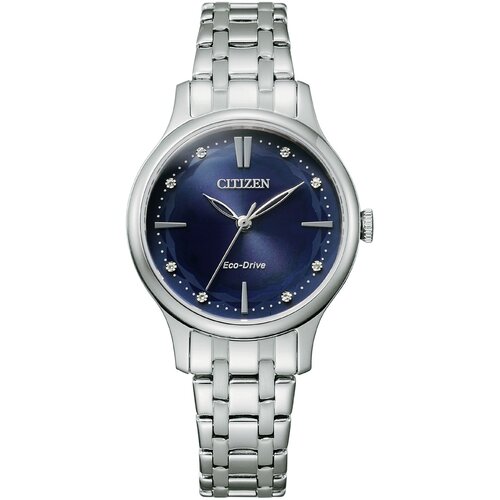 фото Citizen em0890-85l женские японские наручные часы с кристаллами и системой eco-drive