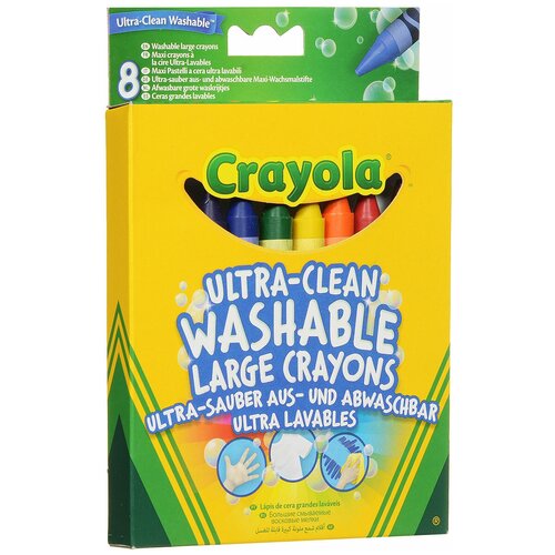 фото Crayola набор смываемых восковых мелков ultra-clean washable 8 шт