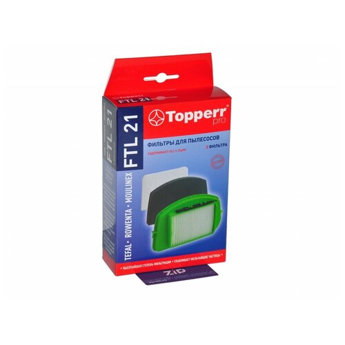 фото Topperr ftl21 набор фильтров пылесоса tefal tw25..,tw27.., rowenta ro25..,mo27.. ftl 21 moulinex