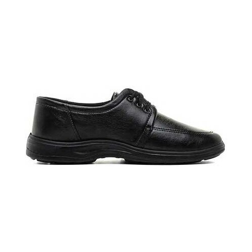 фото Полуботинки черные мужские из искусственной кожи на резинке, арт 12613, размер 40 шк обувь