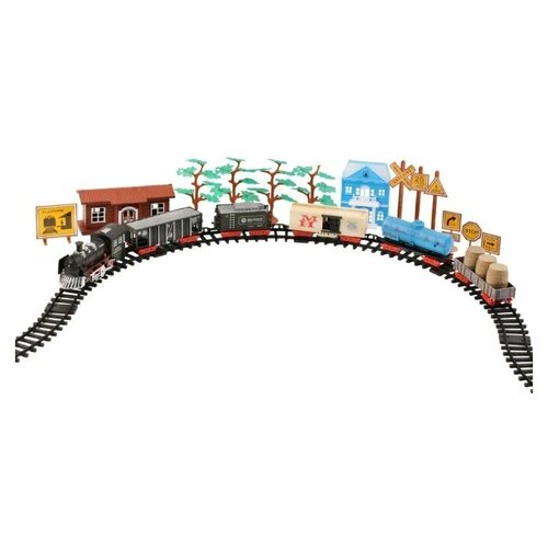 фото Игровой набор детский железная дорога-классика на батарейках, электровоз/5 вагонов, свет/звук. джамбо тойз