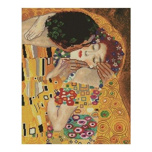 фото Алмазная мозаика поцелуй, худ. г. климт, картина стразами paintboy 40x50 см.