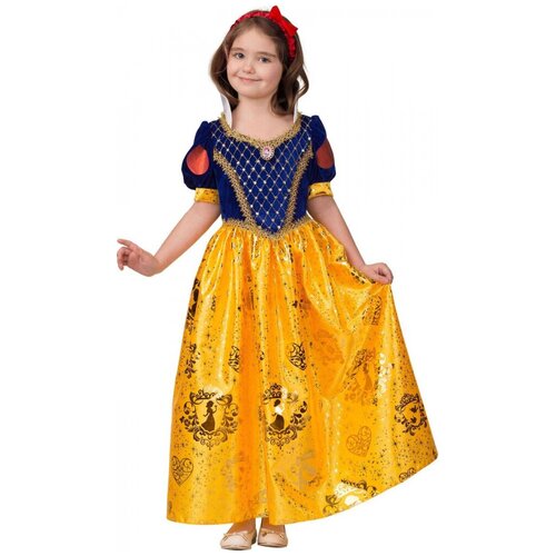 фото Карнавальный костюм "принцесса белоснежка", текстиль-принт, платье, повязка, р. 34, рост 134 см батик