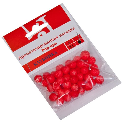 фото Насадка lucky john pop-ups шарики пенопластовые xl клубника красные