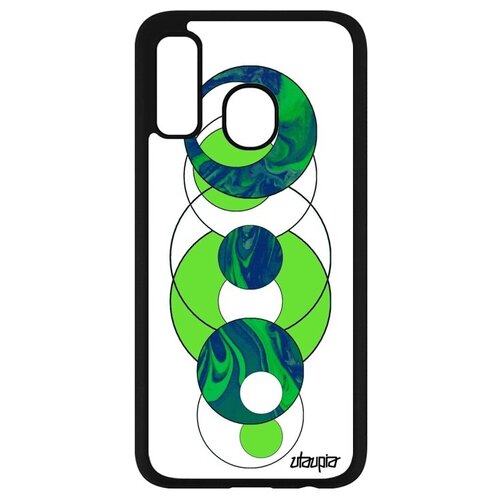 фото Красивый чехол на мобильный // samsung galaxy a40 // "круги" кольца структура, utaupia, зеленый