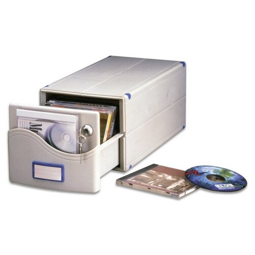 фото Бокс для cd/dvd дисков на 30 шт, замок, profioffice, сер, мв-30sl