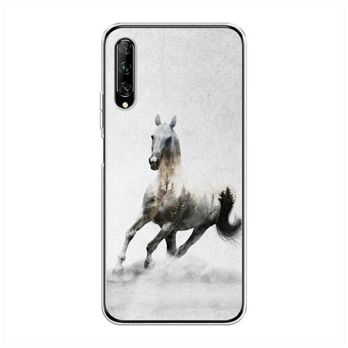 фото Силиконовый чехол "лошадь лес" на huawei y9s / хуавей y9s case place