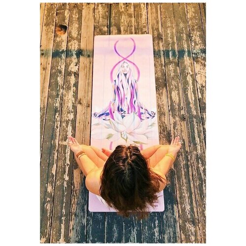 фото Коврик для йоги шакти travel | niidra | 60•173•1 | коврик для фитнеса | коврик из микрофибры и каучука