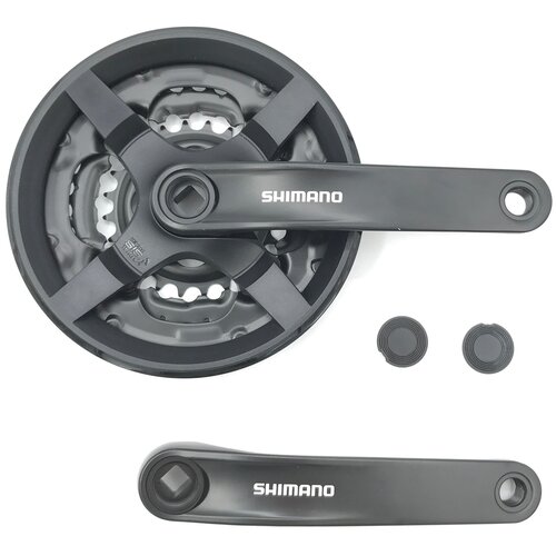 фото Shimano система shimano tourney fc-ty301 6/7/8ск (квадрат, 42/34/24t, 175mm, черная, защита)