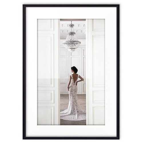 фото Постер в рамке девушка в белом платье 30х40 см дом корлеоне