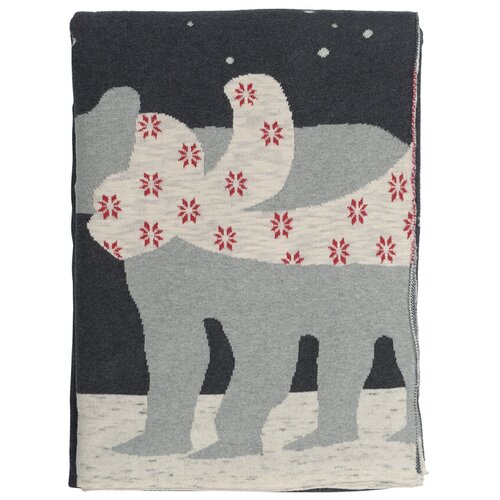 фото Плед tkano с новогодним рисунком polar bear, new year essential, 130х180 см (tk20- th0001)