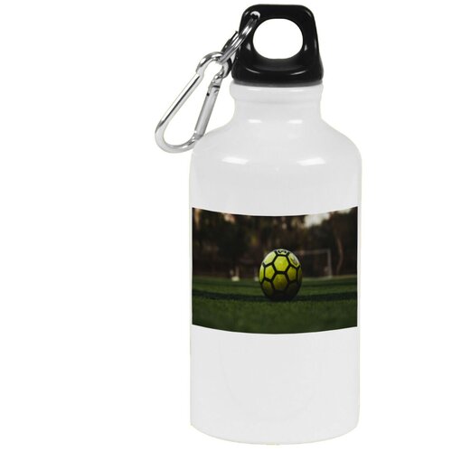 фото Бутылка с карабином coolpodarok футбол футбольный мяч зелёный трава