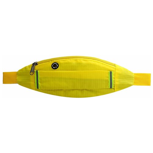 фото Сумка спортивная на пояс 29 × 10 см, 2 отделения, цвет жёлтый - для бега/спорта/фитнеса/прогулок onlitop