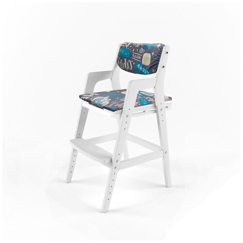фото Детский растущий стул "вуди" с подушками (38 попугаев), цвет белый/салют