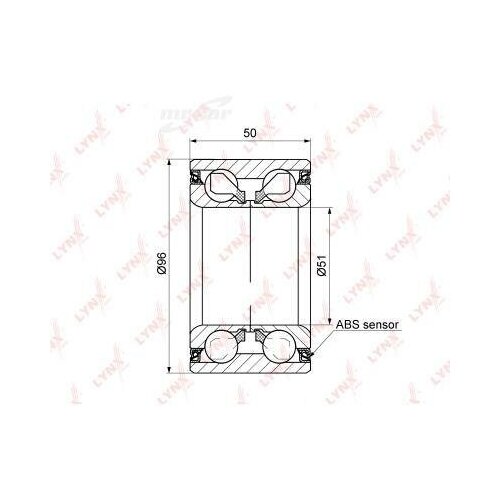 фото Lynxauto wb1207 подшипник ступицы, комплект