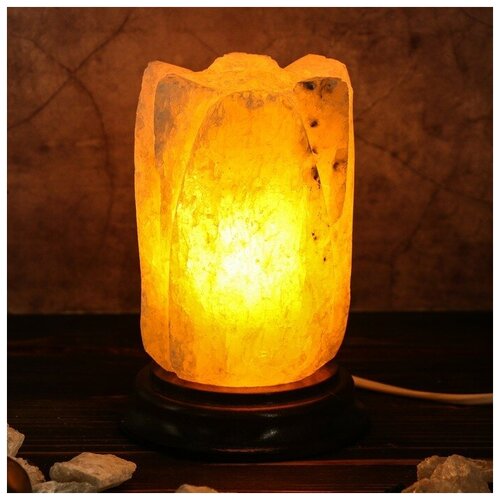 фото Соляная лампа "тюльпан малый", цельный кристалл, 15 см, 1,5 кг qwen