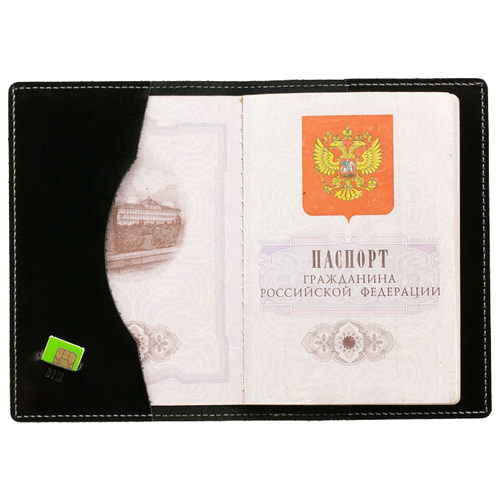 фото Обложка для паспорта эллада, красный, черный