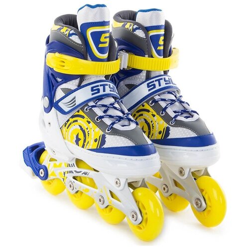 фото Коньки start up style р.s 31-34 blue-yellow