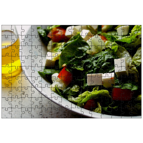 фото Магнитный пазл 27x18см."масло, салат, сыр" на холодильник lotsprints