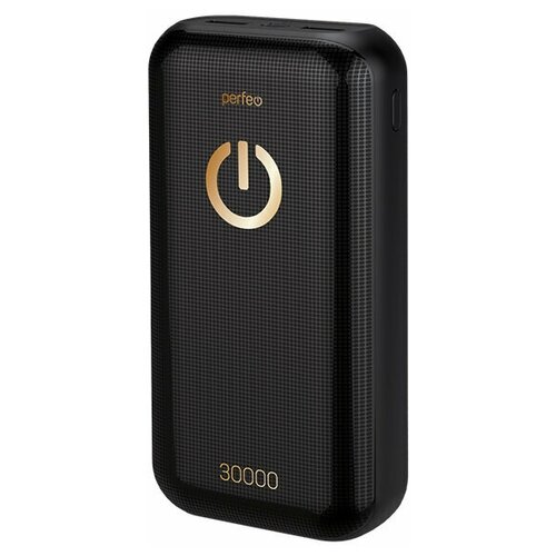 фото Внешний аккумулятор perfeo 30000 mah+micro usb/in micro usb, type-c/out type-c 2.1a, usb 1 а, 2.1a/черный