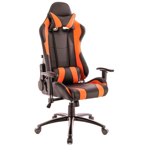 фото Компьютерное кресло everprof lotus s2 игровое, обивка: искусственная кожа, цвет: черный/оранжевый