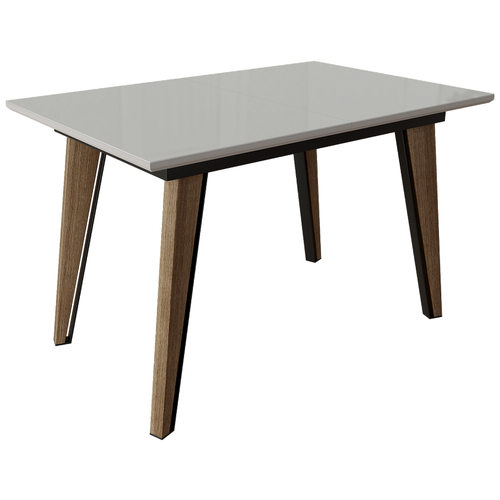 фото Evita/стол фостер стекло серое,ноги орех/стол обеденный/стол прямоугольный/столешница стекло/стол модерн