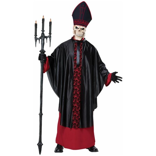 фото Костюм зловещий папа римский взрослый california costumes s/m (46-50) (халат, пончо, шляпа, маска)