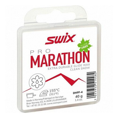 фото Мазь скольжения swix marathon white, 40г (2021)