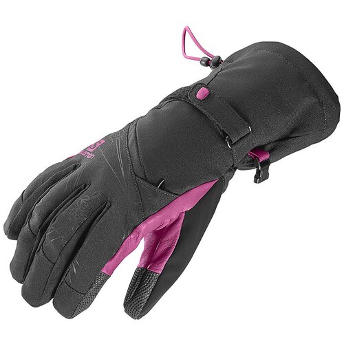 фото Перчатки salomon, с утеплением, размер l, розовый, черный