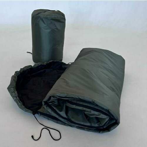 фото Спальный мешок одеяло серый туристический спальник армейский форма