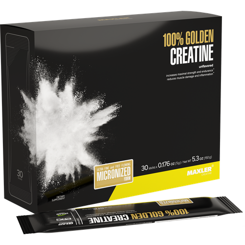 фото Креатин моногидрат микронизированный maxler 100% golden creatine micronized (30 стиков по 5 гр.)